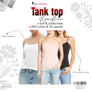 3 pcs Ladies Basic Camisole V-Neck Cotton Tank Top Set ( Black,White, Skin)