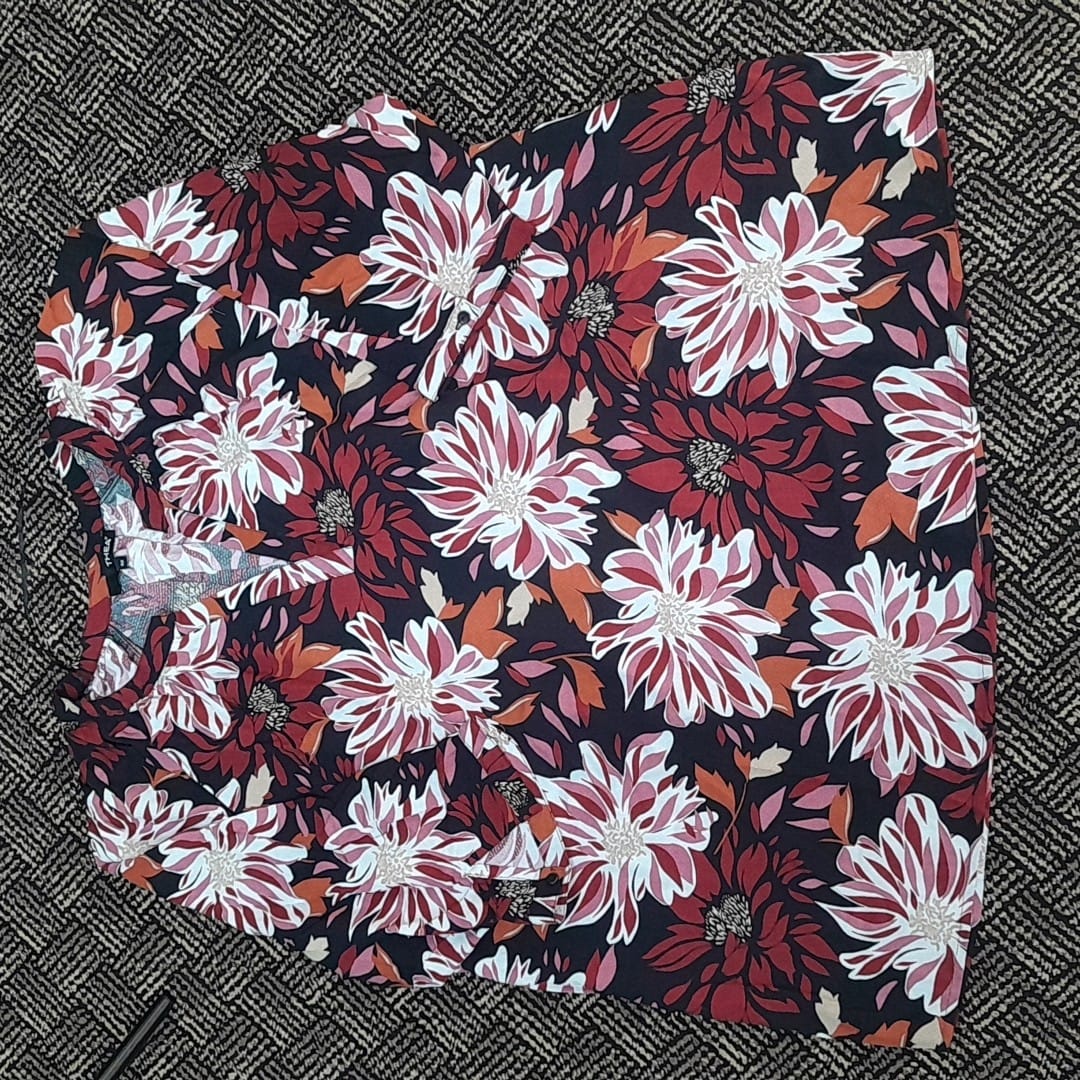 1 pcs ( Style-6 ) Women’s Ladies ¾ Sleeve Soft Floral Casual Top Dress - Image 3