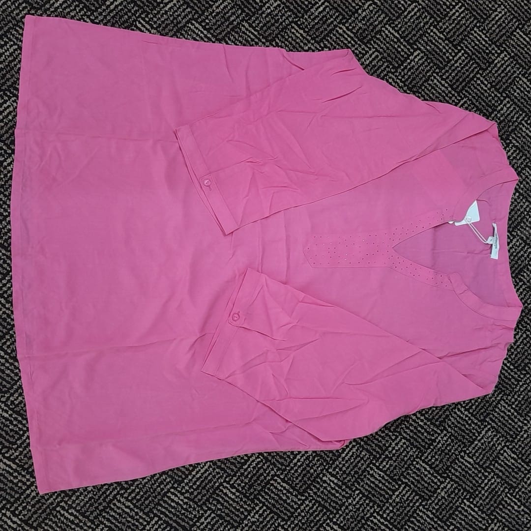 1 pcs ( Style-13 ) Women’s Ladies ¾ Sleeve Soft Floral Casual Top Dress - Image 2