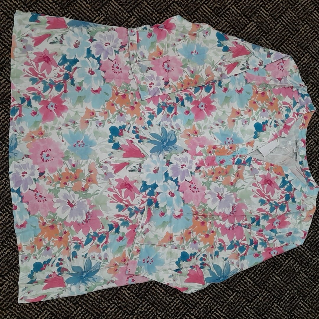 1 pcs ( Style-7 ) Women’s Ladies ¾ Sleeve Soft Floral Casual Top Dress - Image 3