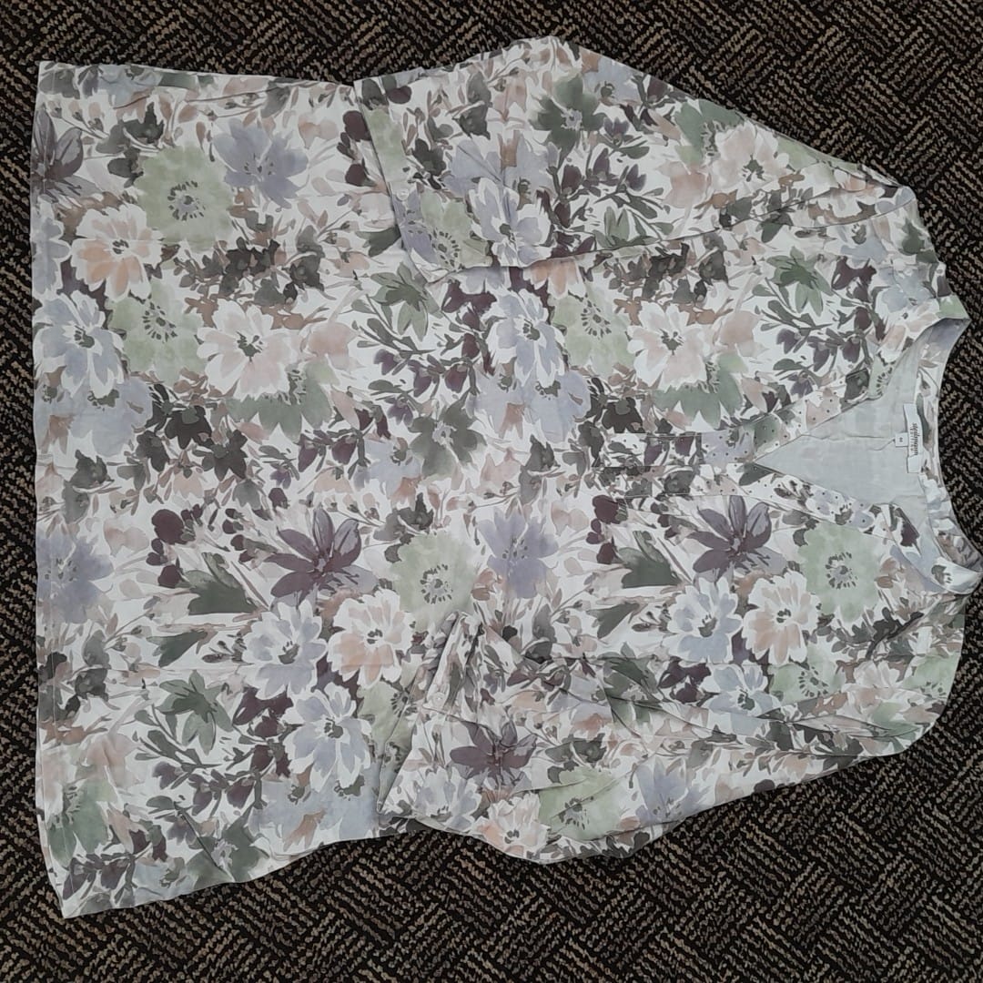 1 pcs ( Style-11 ) Women’s Ladies ¾ Sleeve Soft Floral Casual Top Dress - Image 2